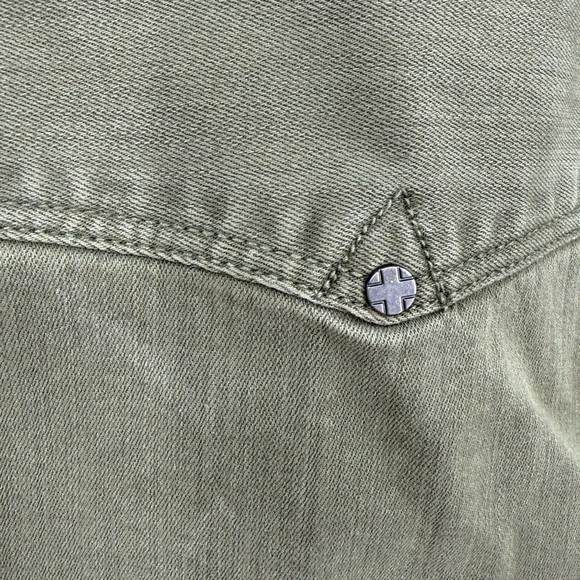 Liverpool Los Angeles Temma Denim Jacket in olive night green color XL - Picture 8 of 16